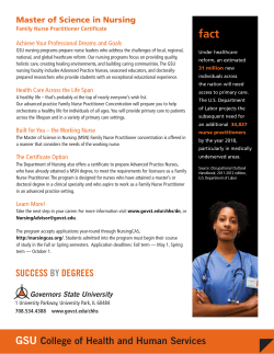 Family Nursing Practitioner Certificate