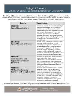 Director of Special Education Endorsement