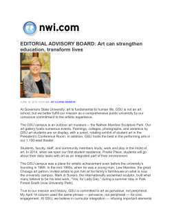 Art can strengthen education, transform lives, nwitimes article, 6-16-13