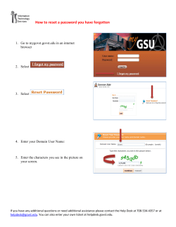 Reset Forgotten Password Using Password Reset Tool