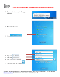Change Password while Logged into the Network