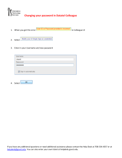 Change Password in Ellucian Colleague