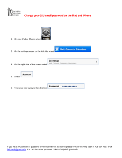 Change Password on iPad and iPhone