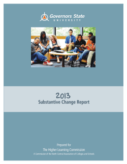 Substantive Change Report