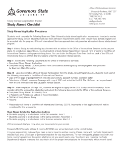 Study Abroad Student Packet