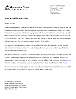 Faculty Study Abroad Packet