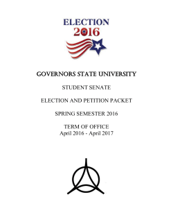 2016 Student Senate Application