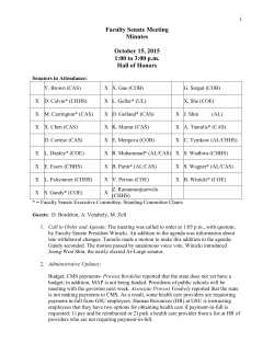 Faculty Senate Minutes - October 2015 Final
