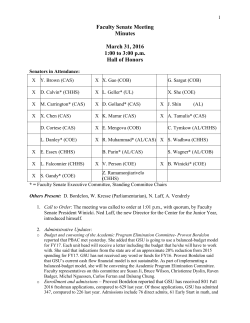 Faculty Senate Minutes - March 2016 final