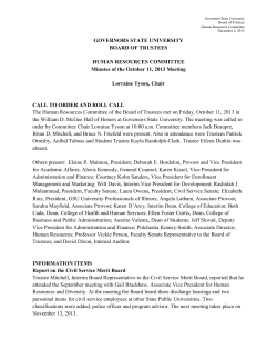 Human Resources Committee Minutes - October 11, 2013