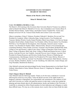 Full Board Minutes - March 4, 2016