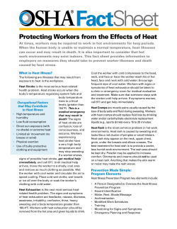 OSHA Fact Sheet