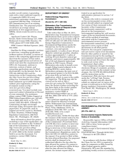 Notification of Final EIS