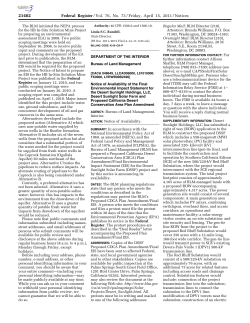 Notification of Final EIS