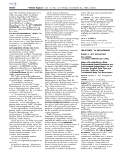 Notification of Final EIS