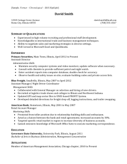 Chronological - Skill Highlight