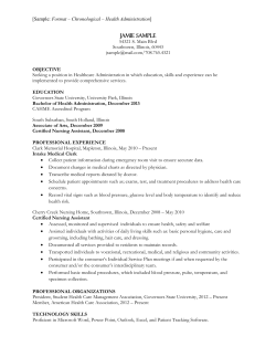 Chronological - Health Administration