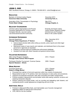 Criminal Justice - New Graduate