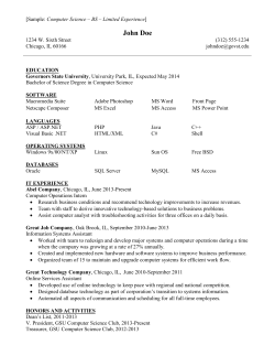 Computer Science - Limited Experience