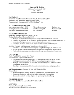 Accounting - New Graduate