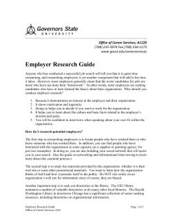 Employer Research