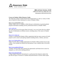 Student Affairs&nbsp;