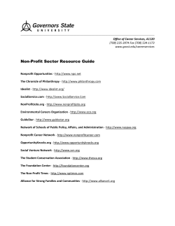 Non-profit Sector&nbsp;