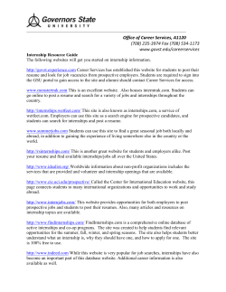 Office of Career Services Internship Resource Guide