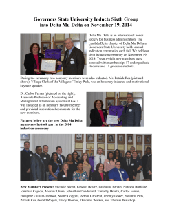 2014 Delta Mu Delta Induction