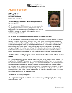 Get to Know Jeny Tan '14