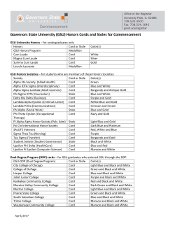 GSU approved honors cords