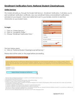 Enrollment Verify Tutorial