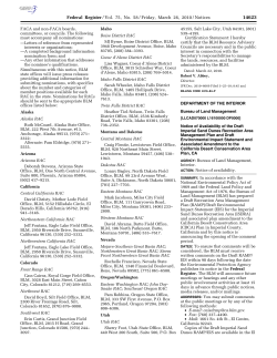 NOA: Draft RAMP DEIS