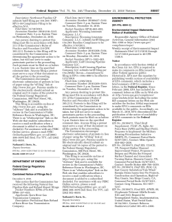 Notice of Availability of Draft EIS