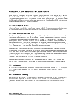 Chapter 5 - Consultation and Coordination