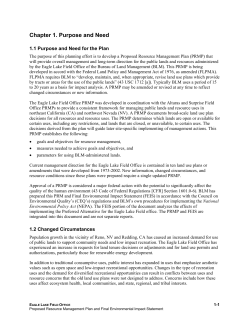 Chapter 1 - Purpose and Need