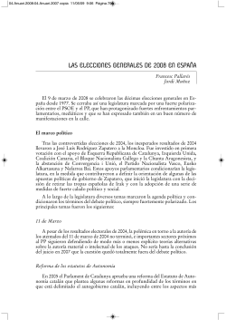 Las elecciones generales de 2008 en Espa a