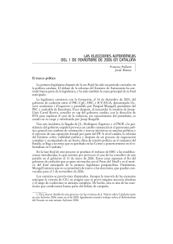 Las elecciones auton micas de 1 de noviembre de 2006 en Catalu a