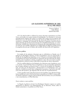 Las elecciones auton micas de 2005 en el Pa s Vasco