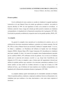 Las elecciones auton micas de 2004 en Andaluc a