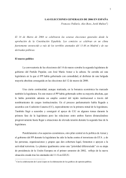 Las elecciones generales de 2004 en Espa a