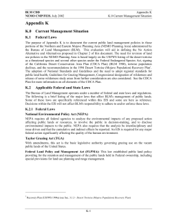 K. Current Management Situation