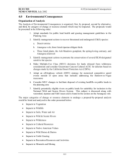 4.0 Environmental Consequences