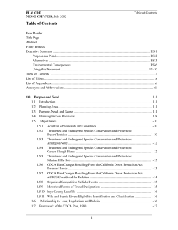 Table of Contents