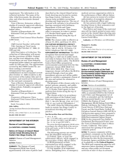 Notice of Availability of Draft EIS