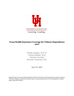 HMO TOB  Rept to TDSHS 4-30-07 FNL_format