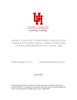 30 UH AgencyCapacity