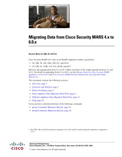 Migrating Data from Cisco Security MARS 4.x to 6.0.X