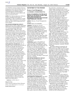 Federal Register Notice of Availability