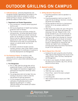 Outdoor Grilling on Campus - How to Arrange